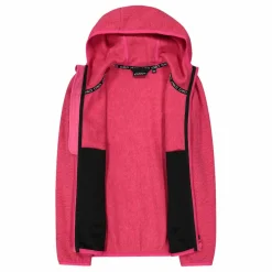 Mädchen schweres Fleecejacke Knit-Tech in melierter Optik mit Kapuze><noscript><img width=