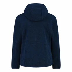 Mädchen schweres Fleecejacke Knit-Tech in melierter Optik mit Kapuze><noscript><img width=