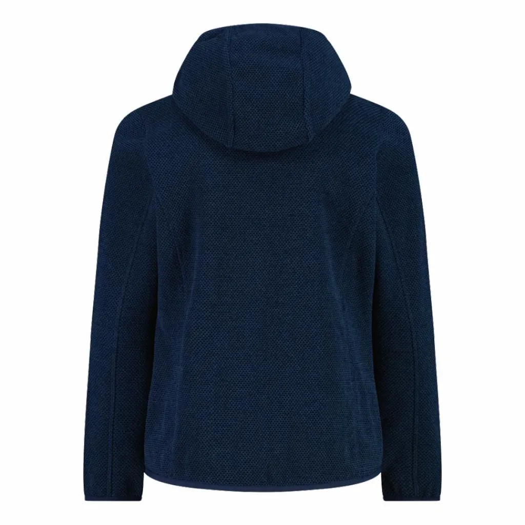 Mädchen schweres Fleecejacke Knit-Tech in melierter Optik mit Kapuze>CMP Best
