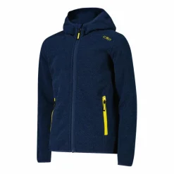 Mädchen schweres Fleecejacke Knit-Tech in melierter Optik mit Kapuze><noscript><img width=