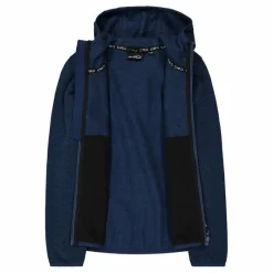 Mädchen schweres Fleecejacke Knit-Tech in melierter Optik mit Kapuze><noscript><img width=