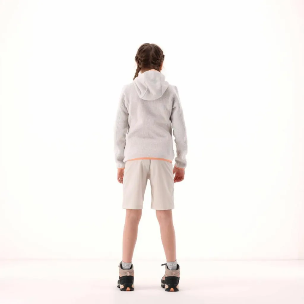 Mädchen schweres Fleecejacke Knit-Tech in melierter Optik mit Kapuze>CMP Best