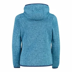 Mädchen schweres Fleecejacke Knit-Tech in melierter Optik mit Kapuze><noscript><img width=
