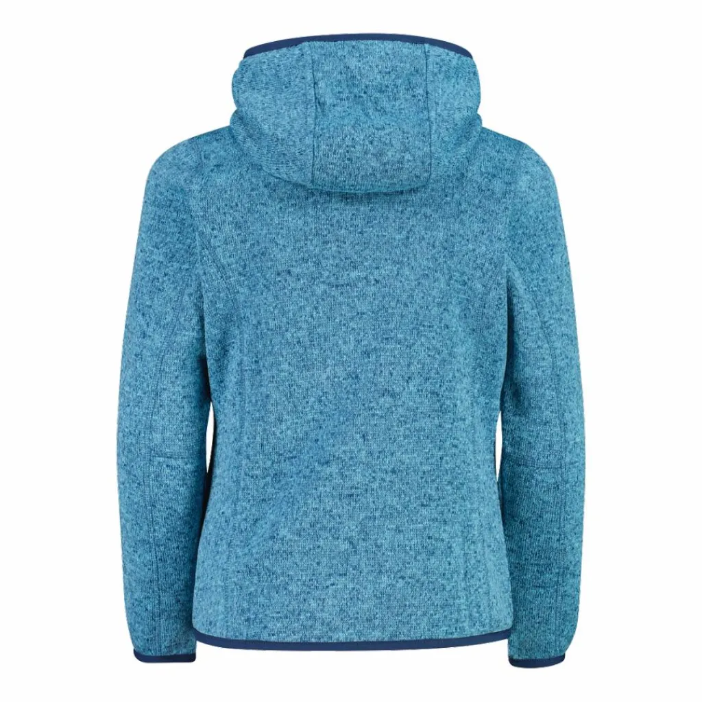 Mädchen schweres Fleecejacke Knit-Tech in melierter Optik mit Kapuze>CMP Best