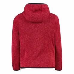 Mädchen schweres Fleecejacke Knit-Tech in melierter Optik mit Kapuze><noscript><img width=