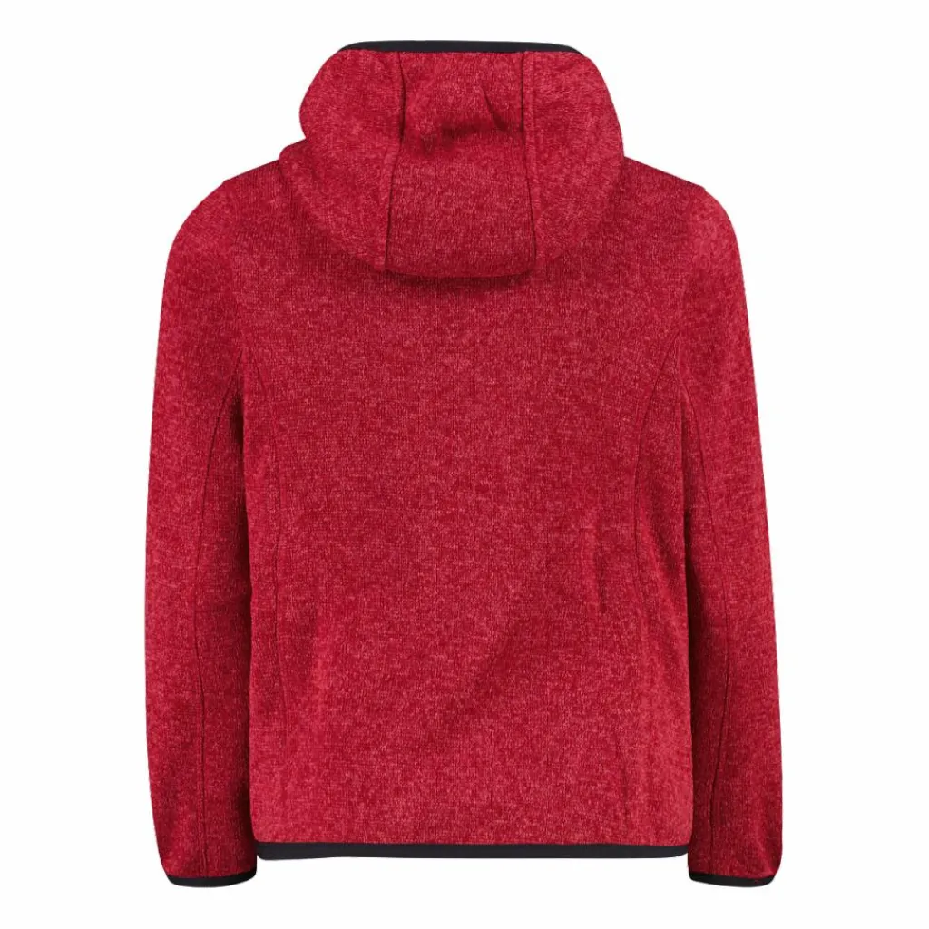 Mädchen schweres Fleecejacke Knit-Tech in melierter Optik mit Kapuze>CMP Best
