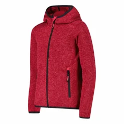 Mädchen schweres Fleecejacke Knit-Tech in melierter Optik mit Kapuze><noscript><img width=