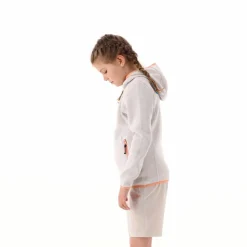 Mädchen schweres Fleecejacke Knit-Tech in melierter Optik mit Kapuze><noscript><img width=