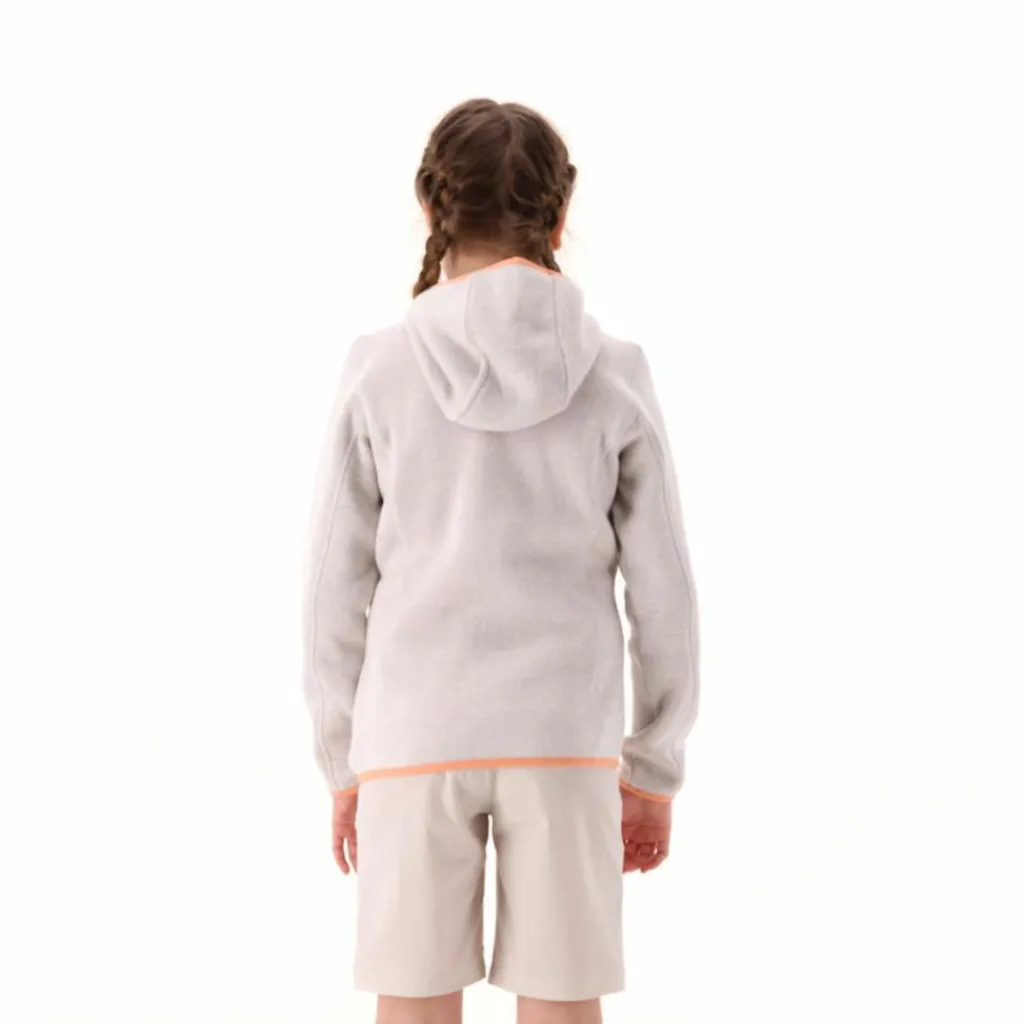Mädchen schweres Fleecejacke Knit-Tech in melierter Optik mit Kapuze>CMP Best