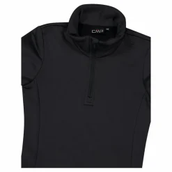 Mädchen Stretch Performance Stehkragenshirt mit kurzem Reißverschluss><noscript><img width=