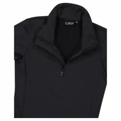 Mädchen Stretch Performance Stehkragenshirt mit kurzem Reißverschluss><noscript><img width=