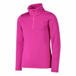 Mädchen Stretch Performance Stehkragenshirt mit kurzem Reißverschluss><noscript><img width=