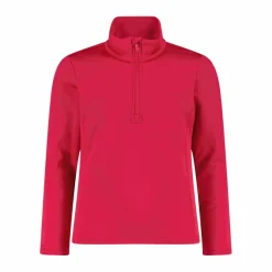 Mädchen Stretch Performance Stehkragenshirt mit kurzem Reißverschluss><noscript><img width=