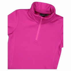 Mädchen Stretch Performance Stehkragenshirt mit kurzem Reißverschluss><noscript><img width=
