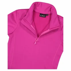 Mädchen Stretch Performance Stehkragenshirt mit kurzem Reißverschluss><noscript><img width=