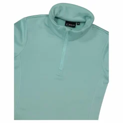 Mädchen Stretch Performance Stehkragenshirt mit kurzem Reißverschluss><noscript><img width=