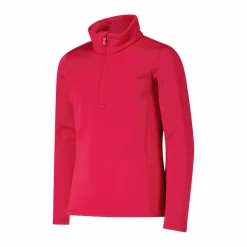 Mädchen Stretch Performance Stehkragenshirt mit kurzem Reißverschluss><noscript><img width=