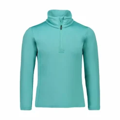 Mädchen Stretch Performance Stehkragenshirt mit kurzem Reißverschluss><noscript><img width=