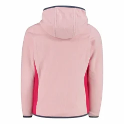 Mädchen-Fleecejacke mit Kapuze und durchgehendem Reißverschluss und Color Block><noscript><img width=