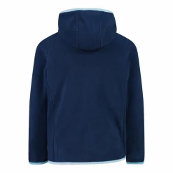 Mädchen-Fleecejacke mit Kapuze und durchgehendem Reißverschluss und Color Block><noscript><img width=