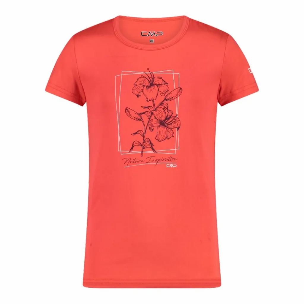 Mädchen-T-Shirt aus Funktionsgewebe mit Print vorne>CMP New