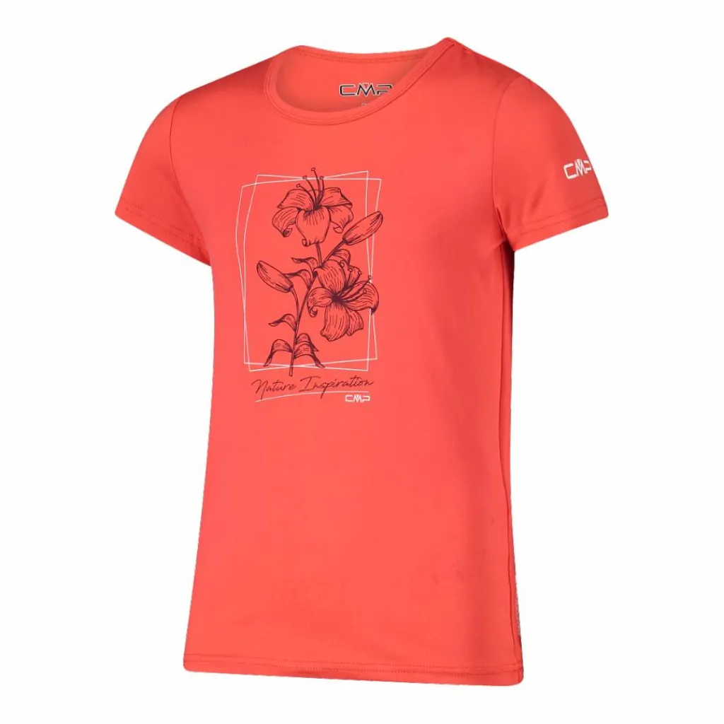 Mädchen-T-Shirt aus Funktionsgewebe mit Print vorne>CMP New