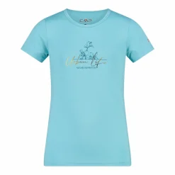 Mädchen-T-Shirt aus Funktionsgewebe mit Print vorne><noscript><img width=