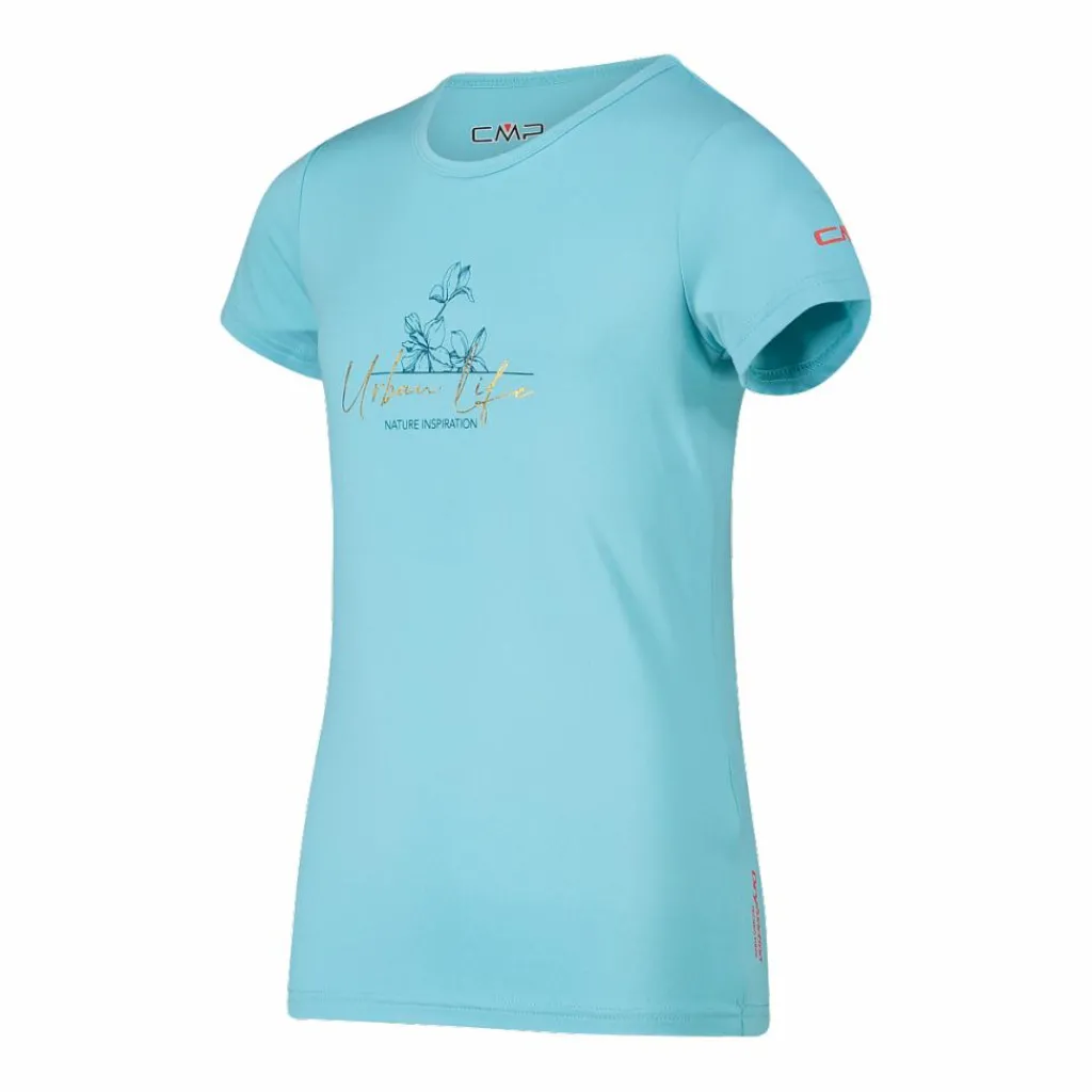 Mädchen-T-Shirt aus Funktionsgewebe mit Print vorne>CMP New