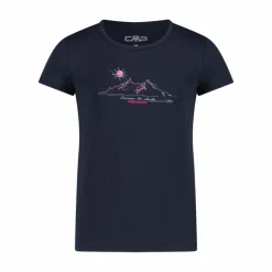 Mädchen-T-Shirt aus Funktionsgewebe mit Print vorne><noscript><img width=