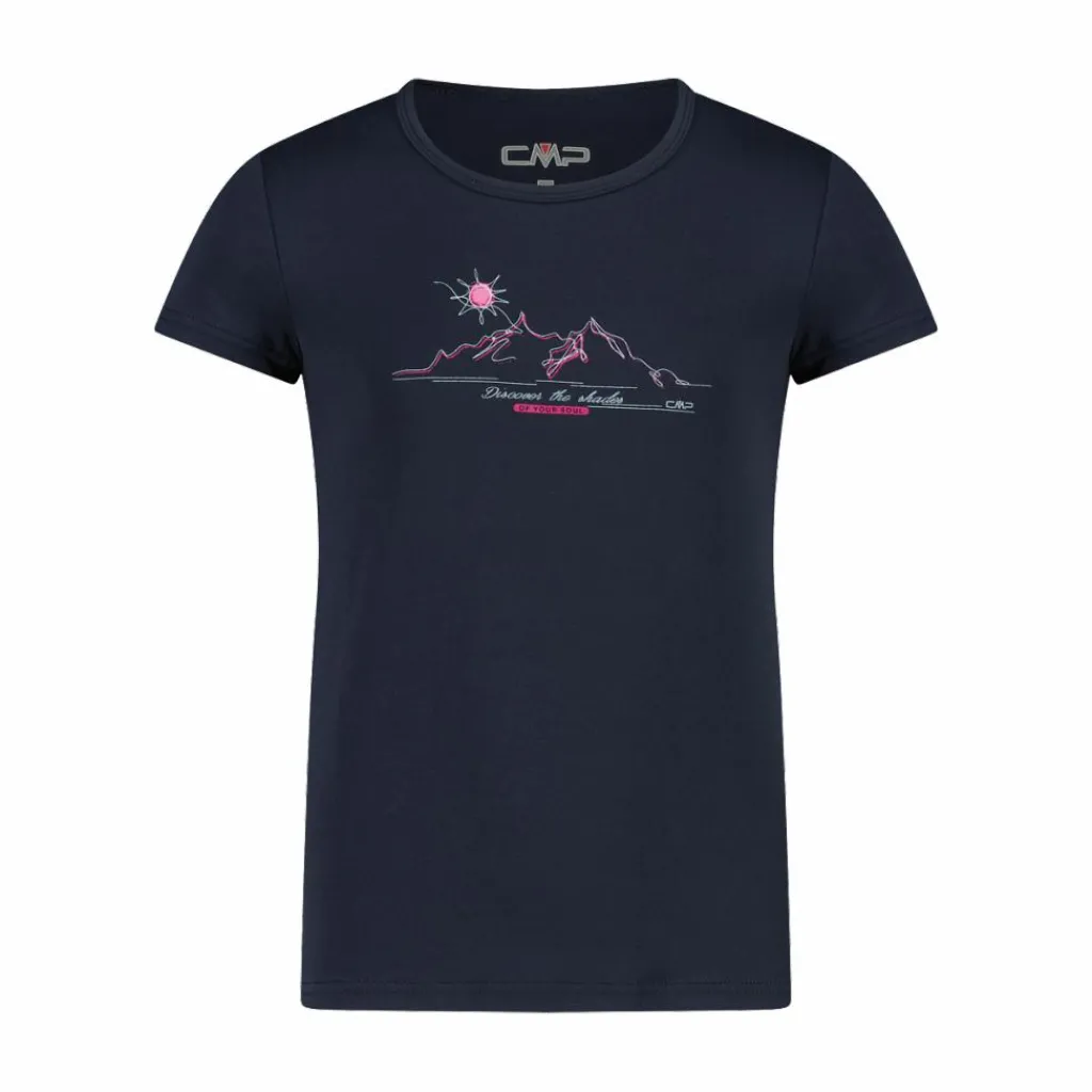 Mädchen-T-Shirt aus Funktionsgewebe mit Print vorne>CMP New