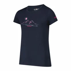Mädchen-T-Shirt aus Funktionsgewebe mit Print vorne><noscript><img width=