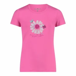 Mädchen-T-Shirt aus Funktionsgewebe mit Print vorne><noscript><img width=