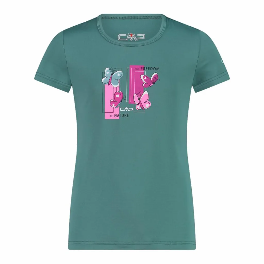 Mädchen-T-Shirt aus Funktionsgewebe mit Print vorne>CMP New