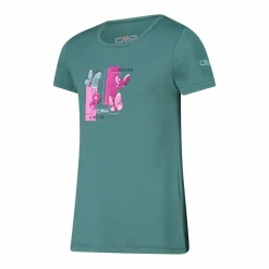 Mädchen-T-Shirt aus Funktionsgewebe mit Print vorne><noscript><img width=