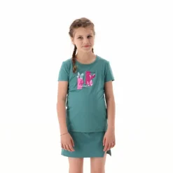 Mädchen-T-Shirt aus Funktionsgewebe mit Print vorne><noscript><img width=