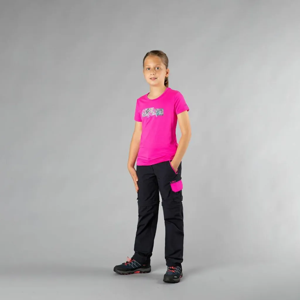 Mädchen-T-Shirt aus Funktionsgewebe mit Print vorne>CMP New