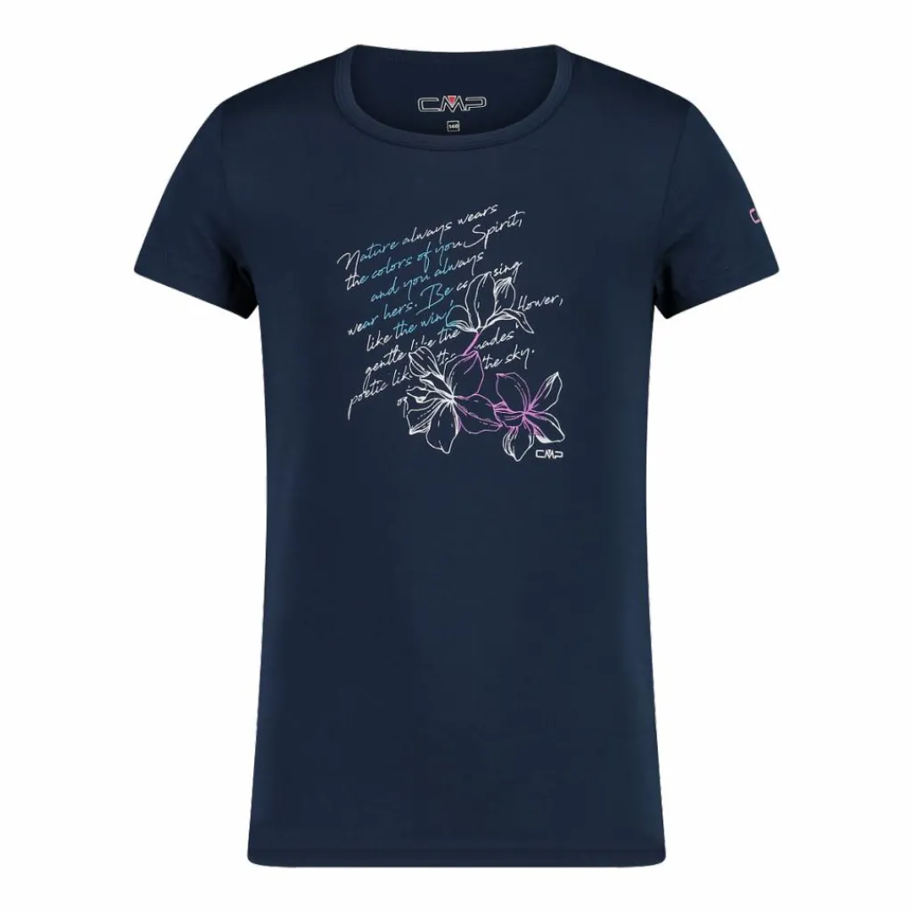 Mädchen-T-Shirt aus Funktionsgewebe mit Print vorne>CMP New