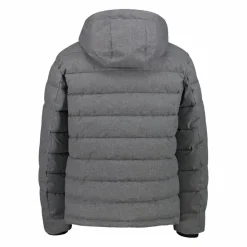 Melierte gepolsterte Herrenjacke mit Kapuze mit Sorona><noscript><img width=