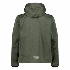 Melierte Softshell-Herrenjacke mit abnehmbarer Kapuze>CMP Hot