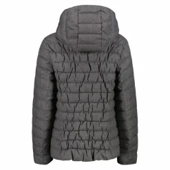 Melierte, wattierte Damenjacke mit Kapuze mit Sorona><noscript><img width=
