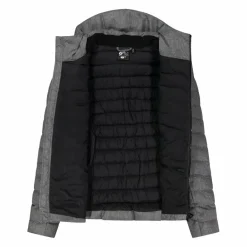 Melierte, wattierte Damenjacke mit Kapuze mit Sorona><noscript><img width=