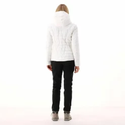 Melierte, wattierte Damenjacke mit Kapuze mit Sorona><noscript><img width=