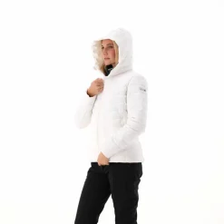Melierte, wattierte Damenjacke mit Kapuze mit Sorona><noscript><img width=