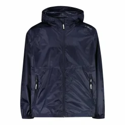 Regenjacke mit fest angebrachter Kapuze für Jungen><noscript><img width=