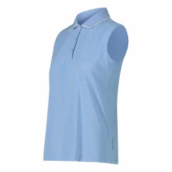 Ärmelloses Damen-Poloshirt aus Stretch-Piqué><noscript><img width=