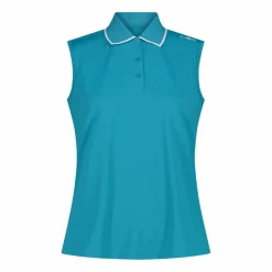 Ärmelloses Damen-Poloshirt aus Stretch-Piqué><noscript><img width=