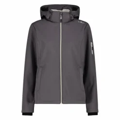 Softshell-Damenjacke mit abnehmbarer Kapuze><noscript><img width=