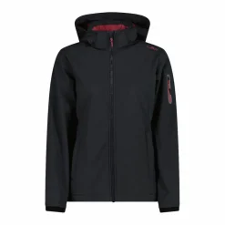 Softshell-Damenjacke mit abnehmbarer Kapuze><noscript><img width=