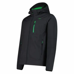 Softshell-Herrenjacke mit abnehmbarer Kapuze><noscript><img width=