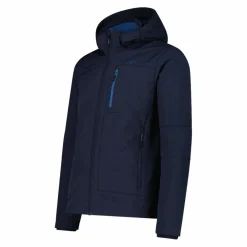 Softshell-Herrenjacke mit abnehmbarer Kapuze><noscript><img width=
